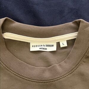 Hudson & Barrow Men's Long Sleeve Brown Tee